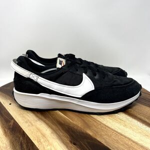 Nike Waffle Debut Men's 15 Black Suede Nylon Running Shoes Retro DH9522-001